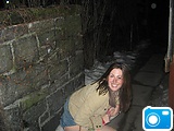 Busted freely peeing in the street!