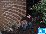 Brunette peeing