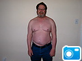 First, the shirt comes off