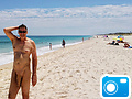 True nudist flashing on the beach