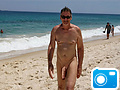 True nudist flashing on the beach