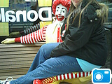 me havin fun at mcdonalds