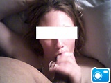 Slut sucking black cock