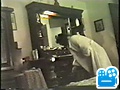 My wife getting changed for work